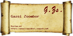 Gazsi Zsombor névjegykártya